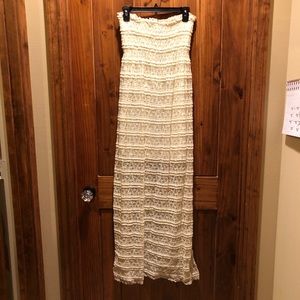 Strapless lace dress